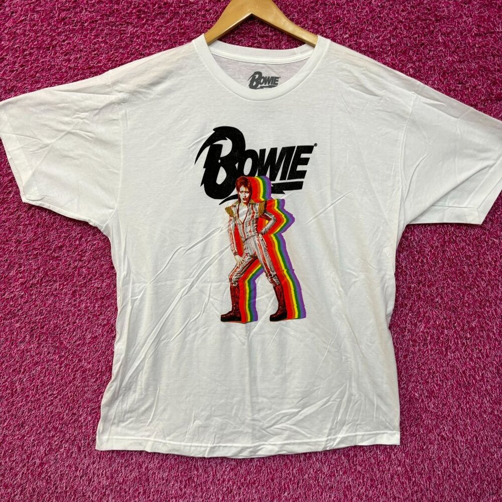 David Bowie Ziggy Stardust Rainbow Starman Rock Tee XL